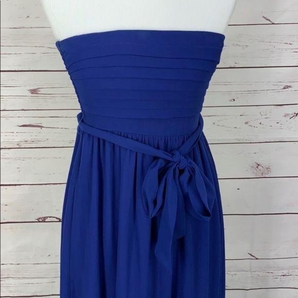 Hot and‎ Delicious Women's Blue Hi Low Fitted Padded Maxi Dress Medium - Picture 4 of 11